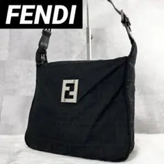 【極希少美品✨】FENDI ワンショルダーバッグ ズッカ柄 FFロゴ 黒