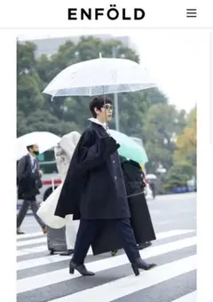 完売新品エンフォルドCOTTON DOUBLE ステンカラーBOX COAT