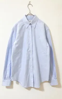 美品　Brooks Brothers　ボタンダウンシャツ　オックスブルー　L