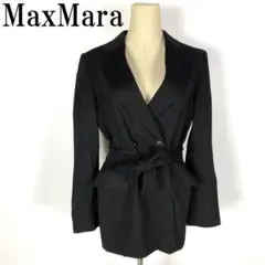 LA3812 MaxMara マックスマーラ ウールコート 黒ブラック 38