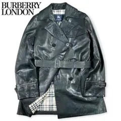 【激レア】BURBERRY LONDON★ノバチェック レザートレンチコート