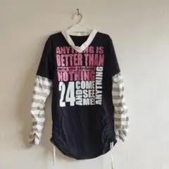 長袖カットソー グラフィックプリント