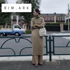 大人気!【RIM.ARK】Bi-color knit OP ニットワンピース