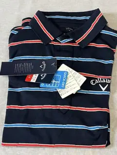 【新品未使用ダグ付き】Callaway クイックドライ ボーダーポロシャツ M