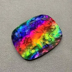 奇跡の輝き アンモライト 71.85ct 鑑定書付 天然石 標本 宝石 原石