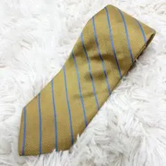 【美品】Brooks Brothers ストライプ ネクタイ ゴールド