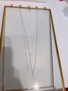シルバーネックレス ダイヤモンド風