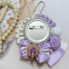 痛ロゼット　ライトパープル×ホワイト　No.1