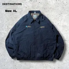 DESTINATIONSスイングトップハリントンジャケット企業ロゴ短丈ドリズラー