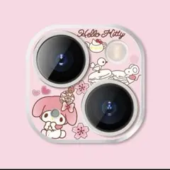 iphone14 15 カメラレンズカバー　フィルム　人気　サンリオ　マイメロ
