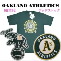 新品デッドストック MLBオークランドアスレチックス 象ロゴ/丸ロゴ 50/50