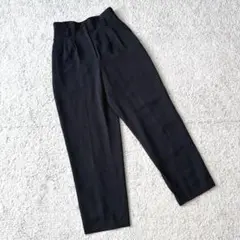 美品✨ハイウエスト ツータックカジュアルパンツ ブラック ポケット M 日本製