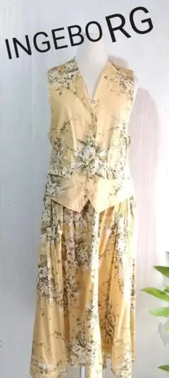 インゲボルグ 花柄セットアップ ワンピース トップス×ロングスカート