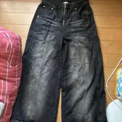 ANDRE HUNK ブラック ワイドパンツ