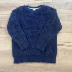 NUMBER (N)INE シャギー　ニット　メンズ　ネイビー