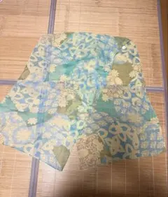 シルク100% 花柄スカーフ 137cm✖︎40cm