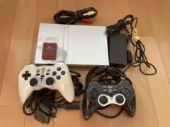 SCPH-77000　PS2本体・シルバー　新型・薄型+コントローラー2個