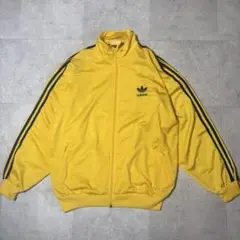 【90s】アディダス　トラックジャケット　イエロー105サイズ