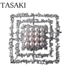 【美品】タサキ パール ブローチ シルバー ベビーパール【10176】