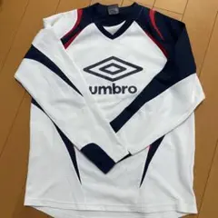 umbro 長袖シャツ Mサイズ ホワイト/ネイビー/レッド