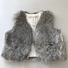 ※難あり(シミ) ボンポワン 毛皮 ファーベスト