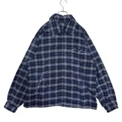 美品　クォーターポイント　（LL）　シャツ　ジャケット チェック　裏地あり