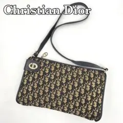 Christian Dior ワンショルダーバッグ トロッター CDロゴ金具 紺