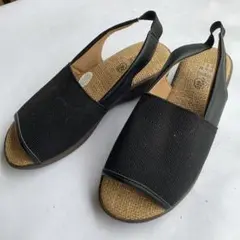 黒 スリングバック コンフォートサンダル　 サイズＳ　　B014