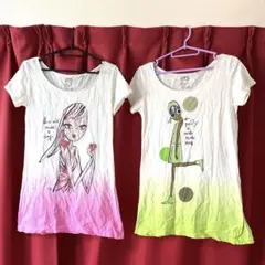 グラデーションTシャツ2枚セット M