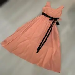 micoameri 新品タグ付き　ノースリーブ ロングワンピーサーモンピンク