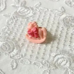 木馬モチーフリング　ハンドメイド