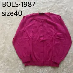 【美品】BOLS 1987 ピンク 長袖ニット サイズ40