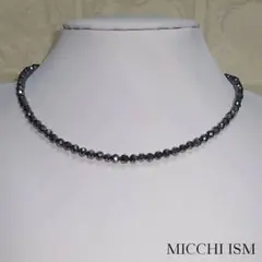 高級テラヘルツ鉱石 ネックレス シンプル キラキラ 高品質 流行り 4mm玉
