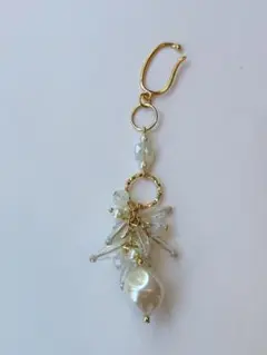 ハンドメイド クリスタル イヤーカフ