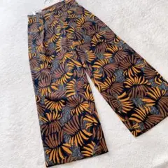 【ADAM ET ROPE】美品　アダムエロペ　ボタニカル　総柄　ワイドパンツ