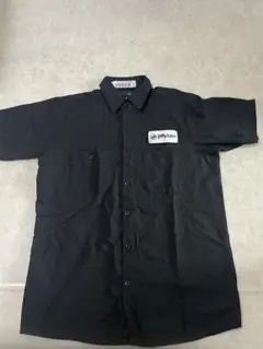 UniFirst アメリカ古着 ワークシャツ 半袖 企業ロゴ刺繍M相当