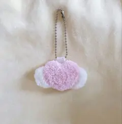 〖キーホルダー〗羽ハート