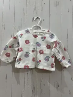秋　冬　裏起毛　80cm パステル　花柄