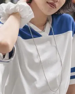 新品【eL+1】extra long necklace シルバー おねさん 巾着