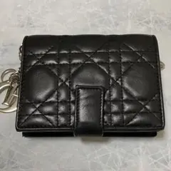 Dior 折り財布 レディディオール 黒