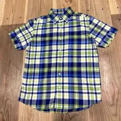 Gymphlexジムフレックス 半袖シャツ ボタンダウン チェックシャツ日本製S