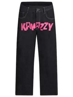 Kakazzy デニムパンツ ピンクロゴ ブラック 2025年最新】kakazzy デニムの人気アイテム - メルカリ
