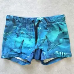 【H&M】サメ柄　 水泳ショートパンツ　キッズ水着　男の子　110cm　2ー4才