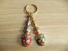 タイ 面 金属製キーホルダー