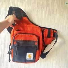【正規品・美品】Carhartt ショルダーバッグ オレンジ×ブラック