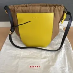 新品 MARNI マルニ GUSSETドローストリング ショルダーバッグ