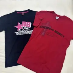 GILDAN Tシャツ　2枚セット　赤　黒