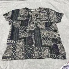 美品 PlNORE！パッチワーク風 シャツ・ブラウス