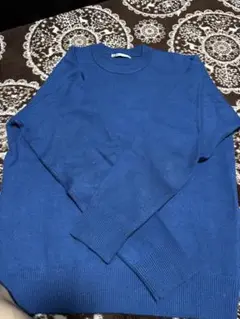 ZARA 青 ニットセーター S