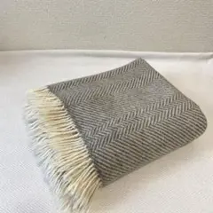 Jacobs Wool ヤコブウールブランケット グレー 膝掛け ソファーカバー